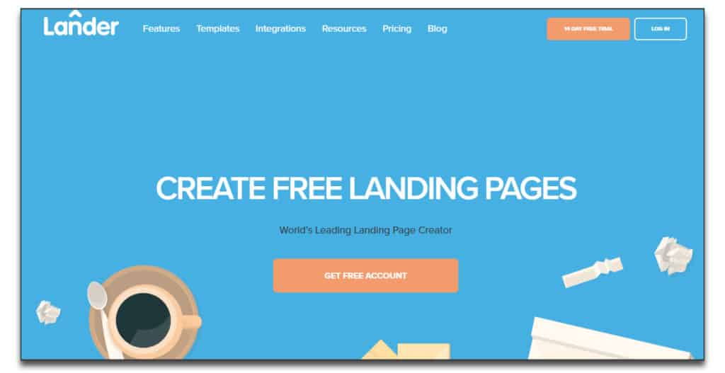 lander landing page builder
