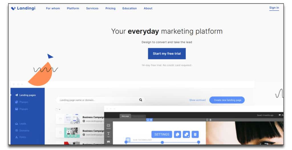 landingi landing page builder