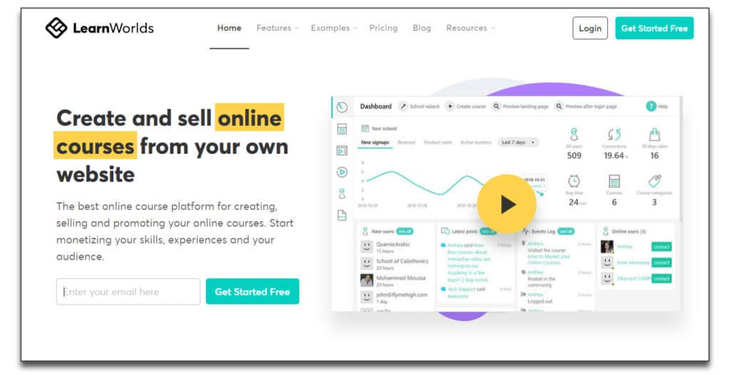 learnworlds online course platform review