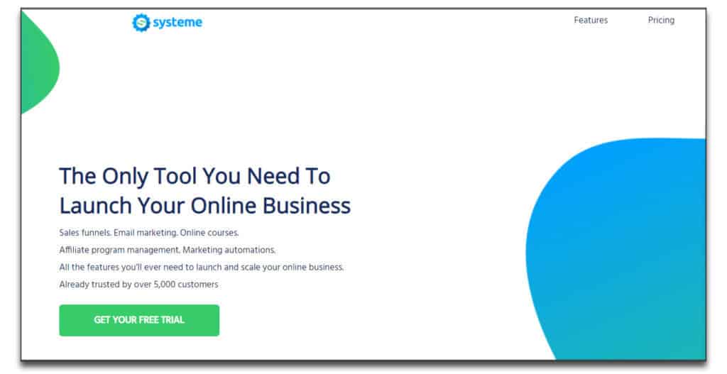 systeme io landing page builder