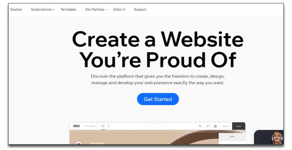 wix landing page builder