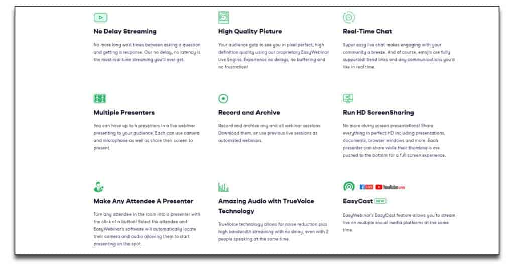 easywebinar live webinar features