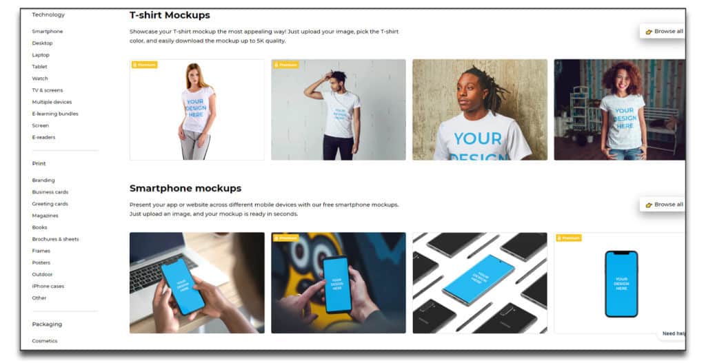 Smartmockups online mockup