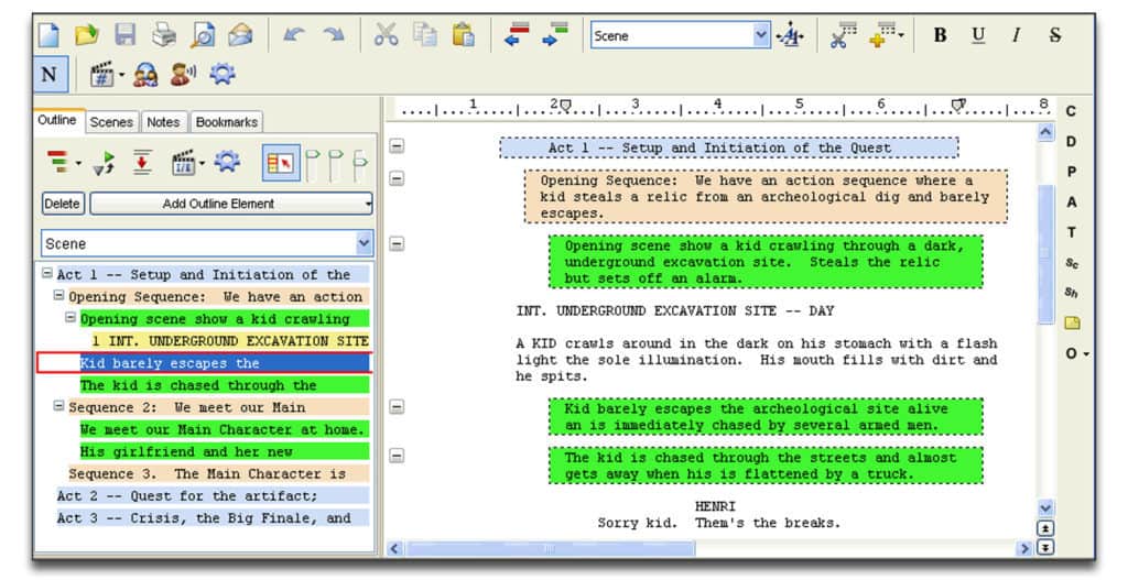 how to use tv template movie magic screenwriter