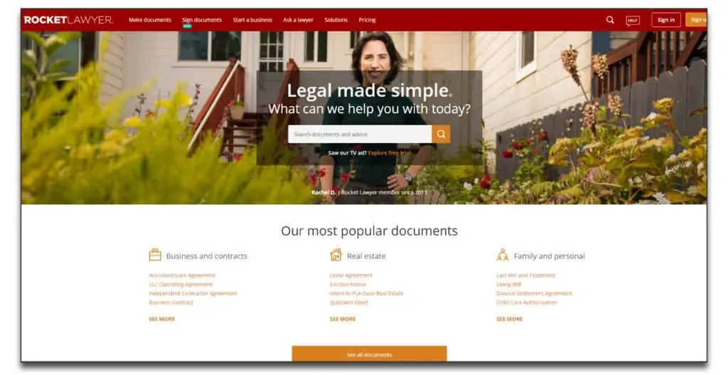 rocketlawyer review best online legal services