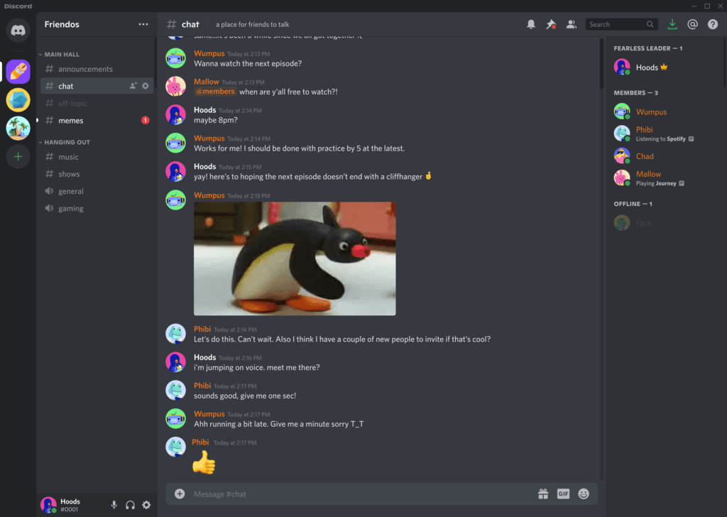 discord chat dark