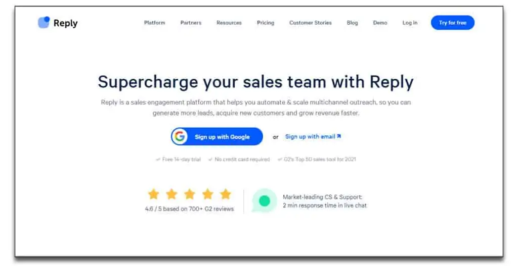 reply io review Cold Email Software