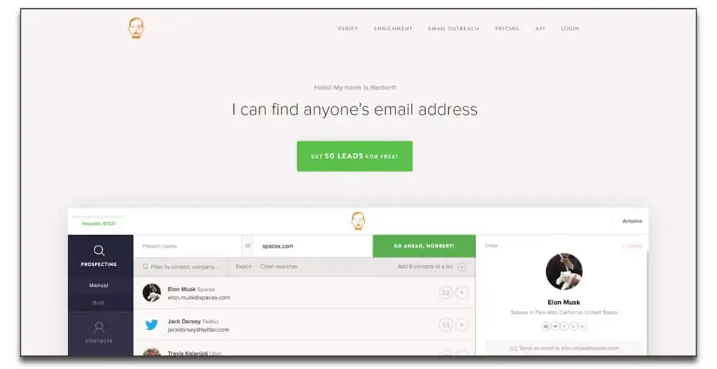 voila norbert review email lookup tool