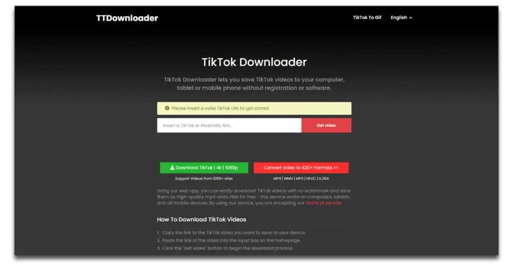 ttdownloader How to download TikTok videos