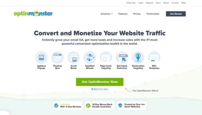 Optinmonster review lead generation software