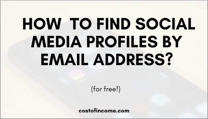 find social media profiles by email address free