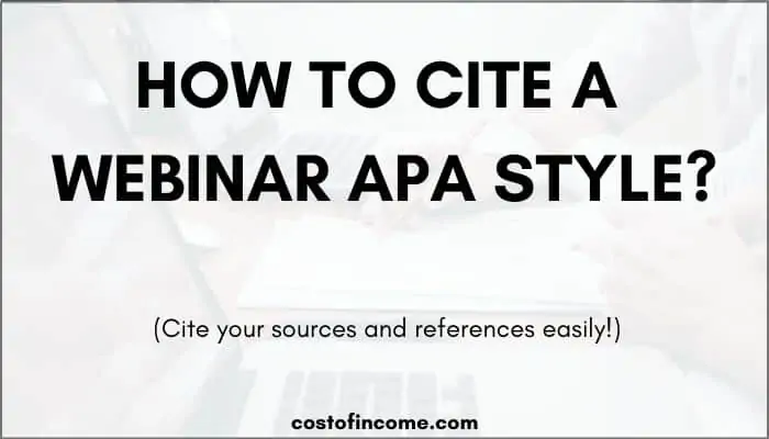 how to cite a webinar apa