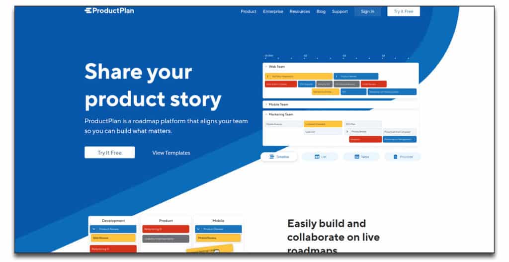 productplan product management software review